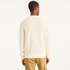 Jacquard Crewneck Sweater,Marshmallow,large