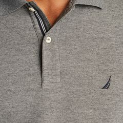 SLIM FIT PERFORMANCE DECK POLO,Charcoal Heather,large