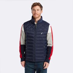 LIGHTWEIGHT TEMPASPHERE QUILTED VEST,Navy,large