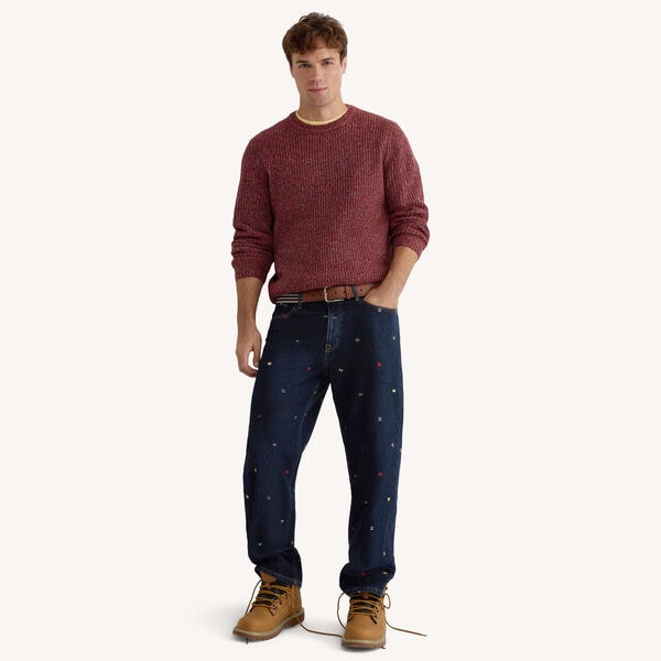 Donegal Textured Crewneck Sweater
