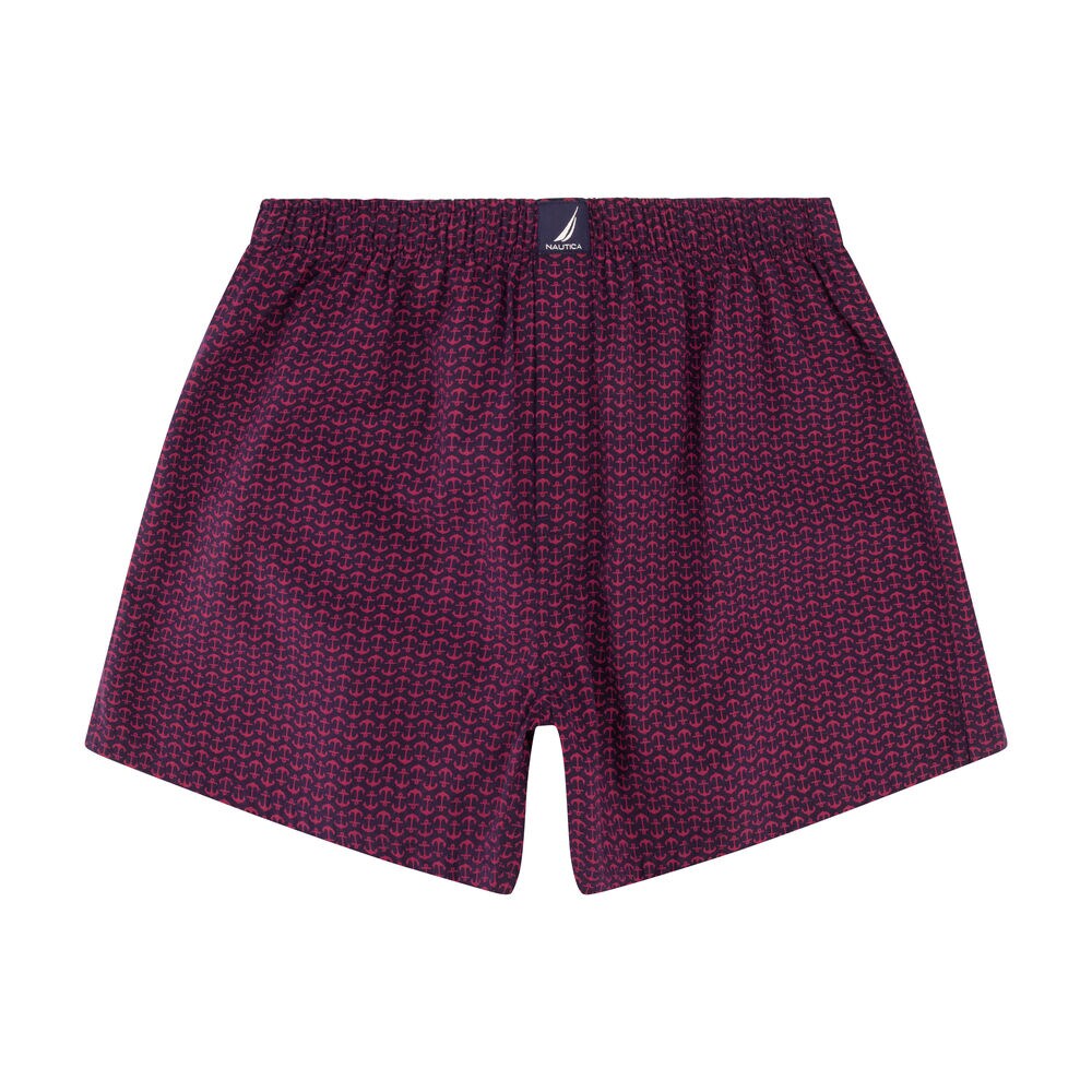 PRINTED WOVEN BOXERS, 3-PACK,Pure Deep Sea Wash,large