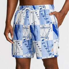 6" BOAT PRINT QUICK-DRY SWIM,Alaskan Blue,large