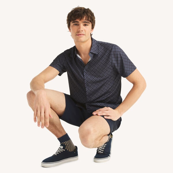 Navtech Printed Button-Front Polo