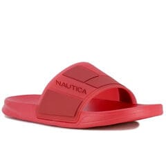 LOGO-EMBOSSED SLIDE SANDAL,Nautica Red/Orange,large
