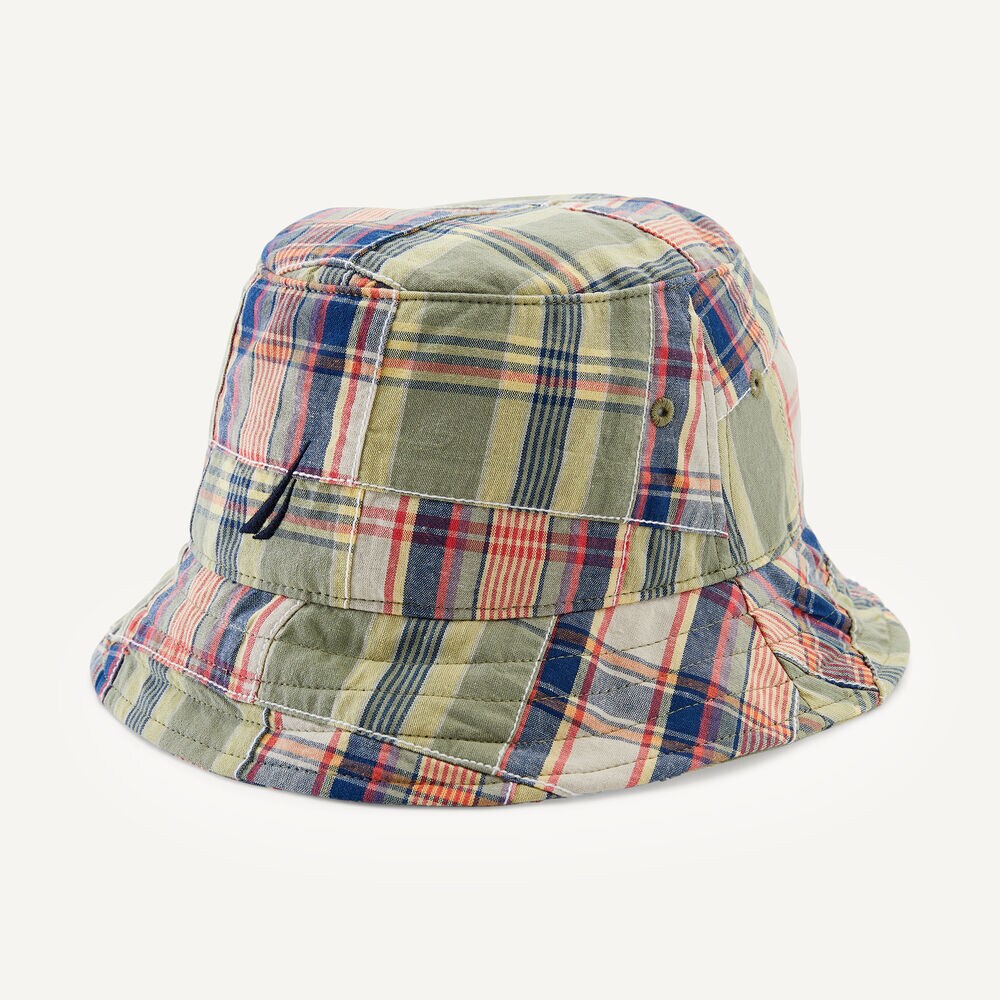 Patchwork Bucket Hat,Water Boy Green,large