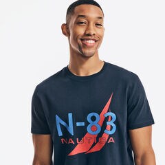 N83 BRAND ICON GRAPHIC T-SHIRT,Navy,large