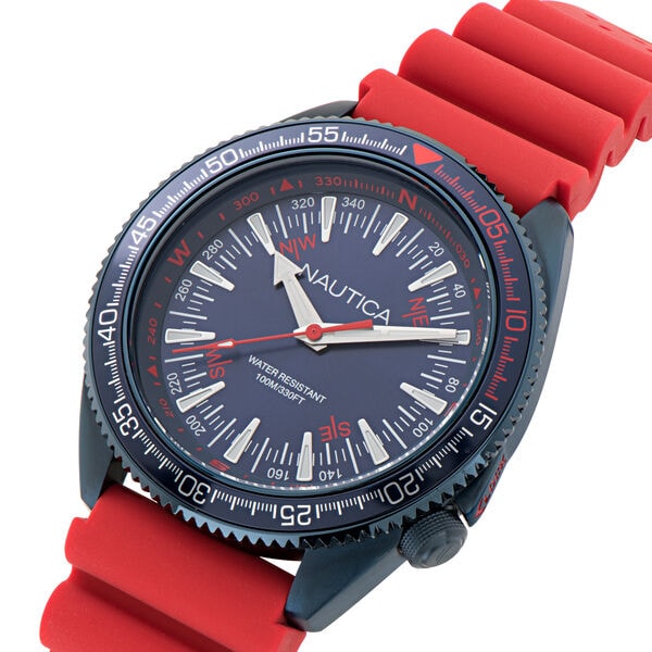 Nautica Vintage 3-Hand Silicone Watch