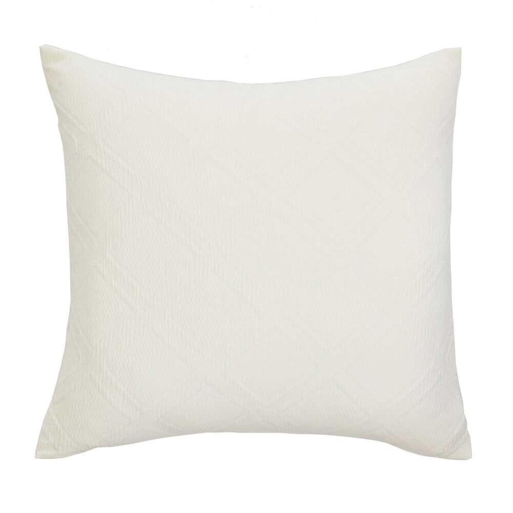 Haverdale Grey Euro Pillow Sham,Bright White,large