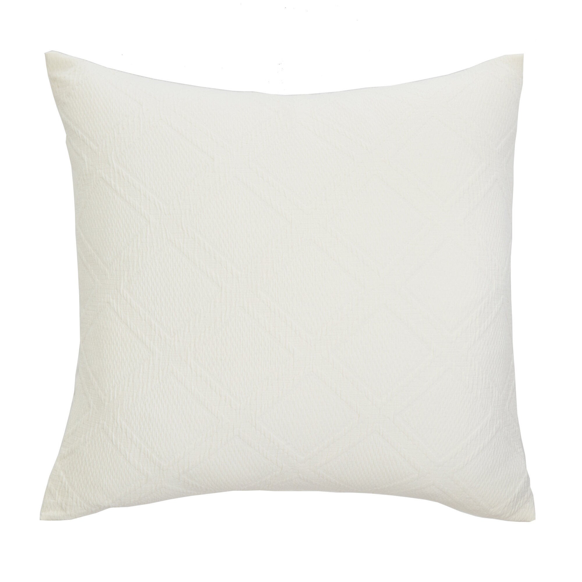 Haverdale Grey Euro Pillow Sham,Bright White,large