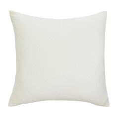 Haverdale Grey Euro Pillow Sham,Bright White,large
