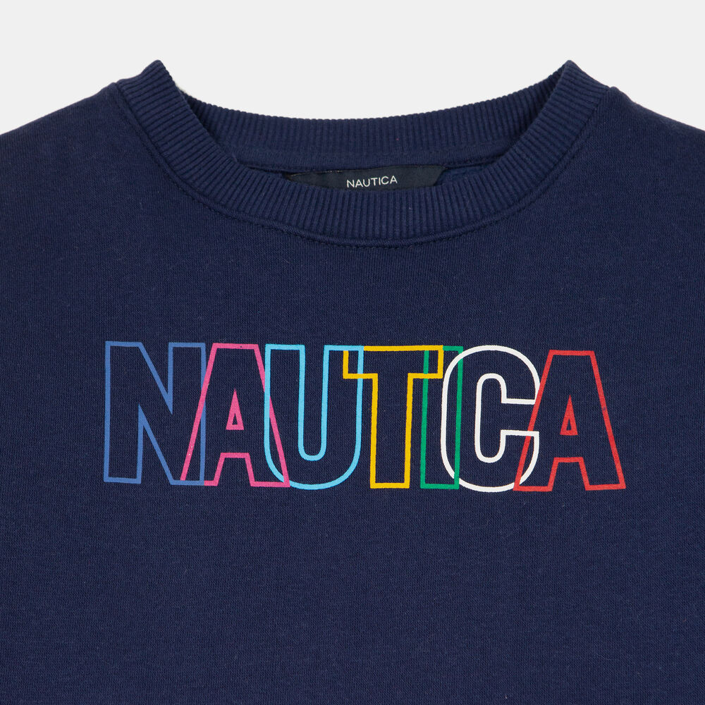 LITTLE GIRLS' LOGO FLEECE TUNIC (4-7),Navy,large