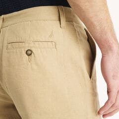 Flat Front Linen Deck Pant,Tuscany Tan,large