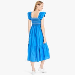 Embroidered Smocked Dress,Star Sapphire,large