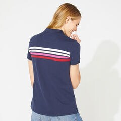 CLASSIC FIT OMBRE STRIPED POLO,Stellar Blue Heather,large