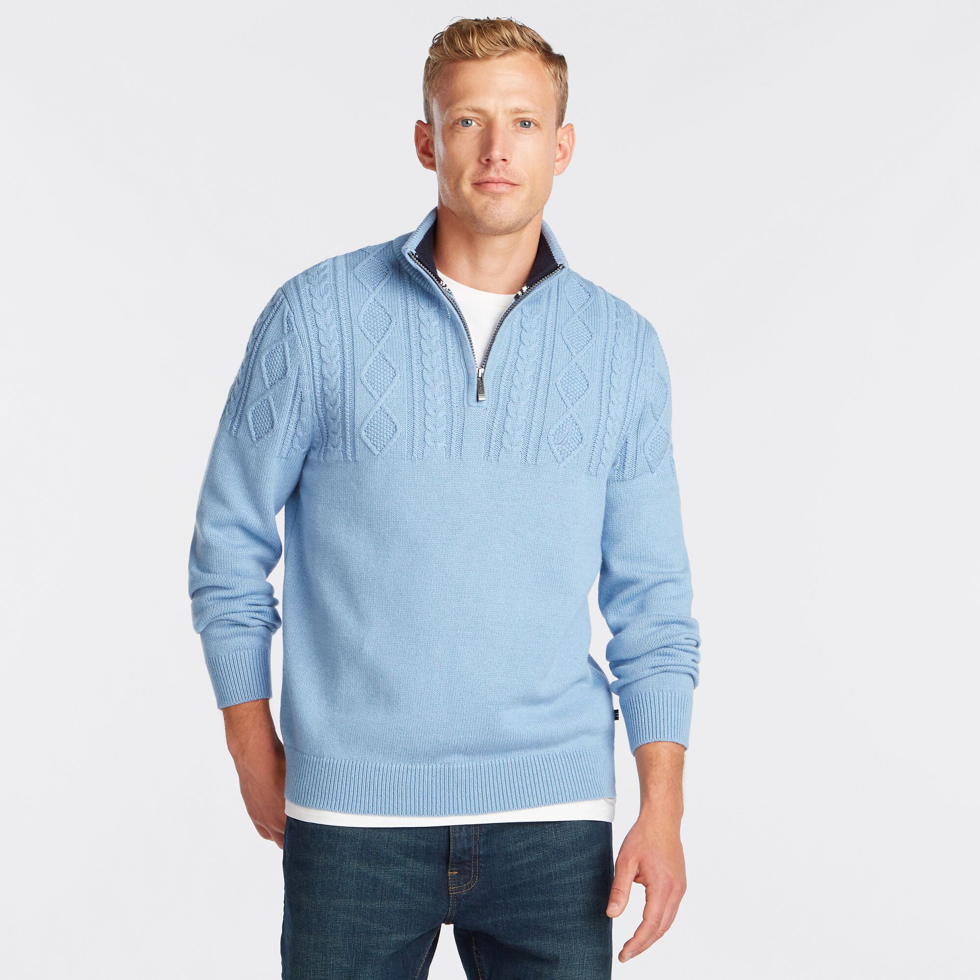 Nautica QUARTERZIP CABLEKNIT SWEATER 6268726