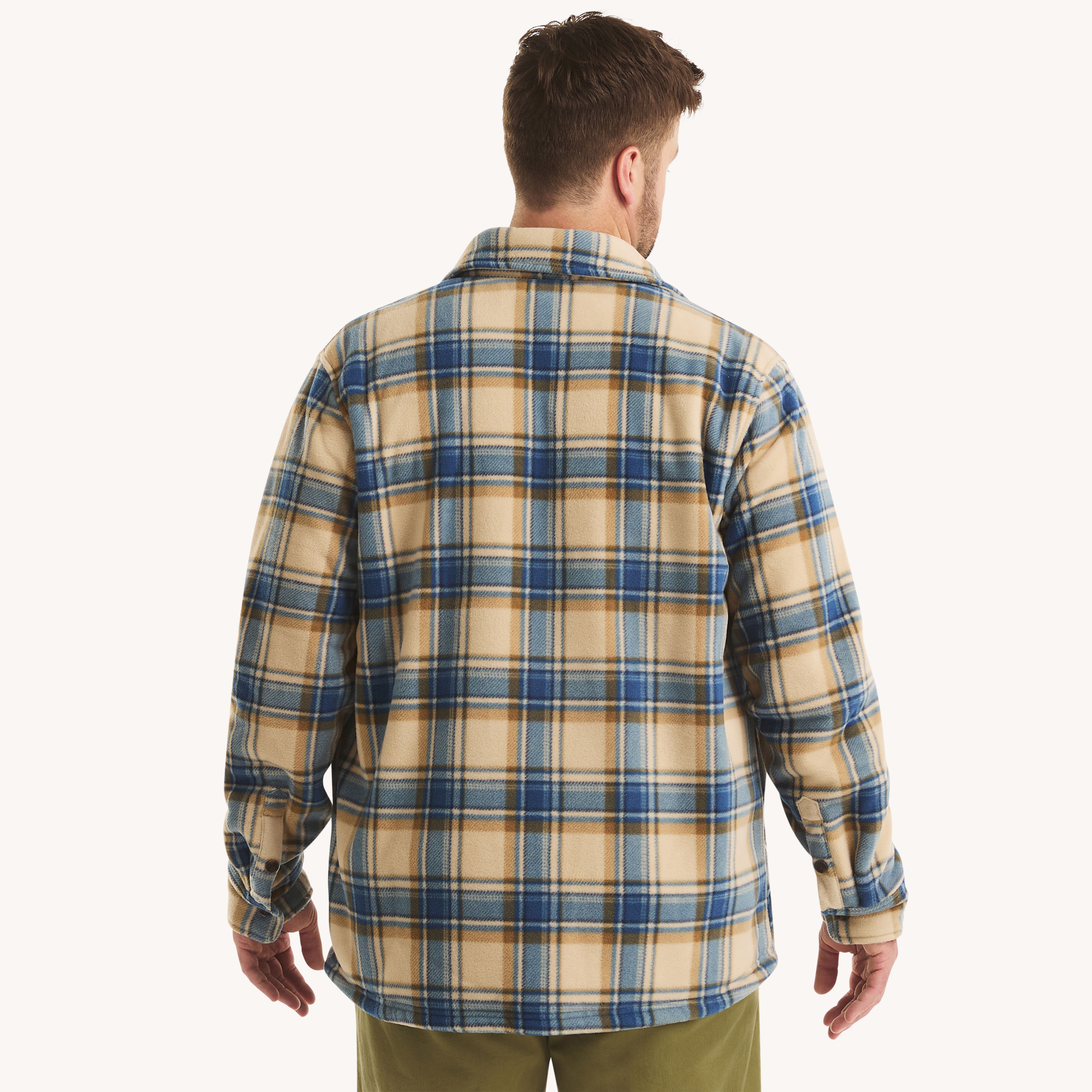 Big & Tall Plaid Faux Shearling Shirt | Nautica
