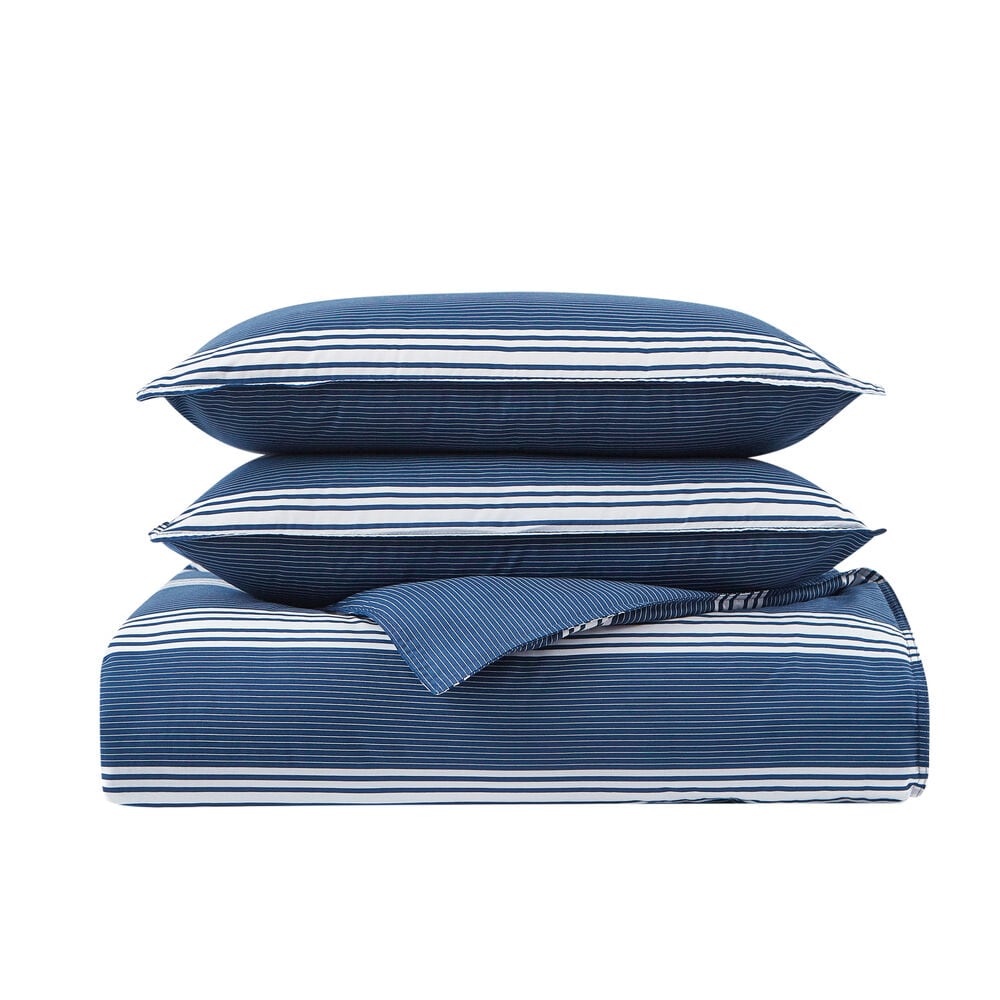 CRAVER FULL/QUEEN COMFORTER & SHAM SET IN NAVY,Navy,large
