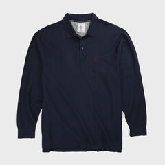 BIG & TALL CLASSIC FIT LONG SLEEVE POLO,Navy,large
