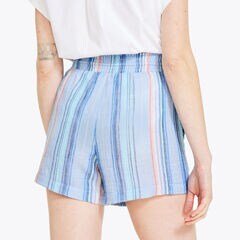 4.5" Striped Pull-On Short,Aquabreeze,large