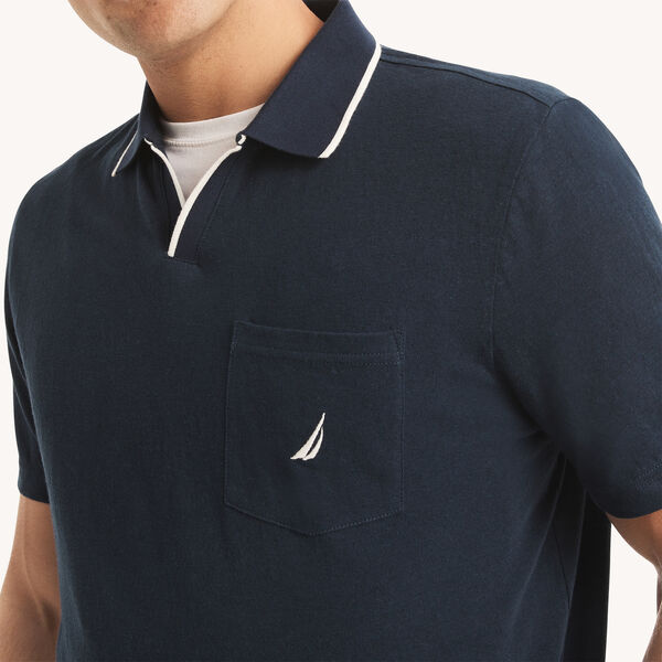 Linen Johnny Collar Polo