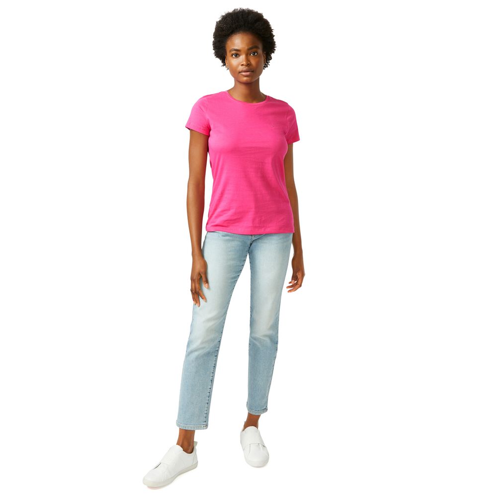 SOLID CREWNECK T-SHIRT,Leis Pink,large