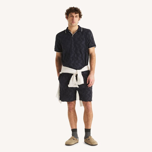 Classic Fit Terry Johnny Collar Polo