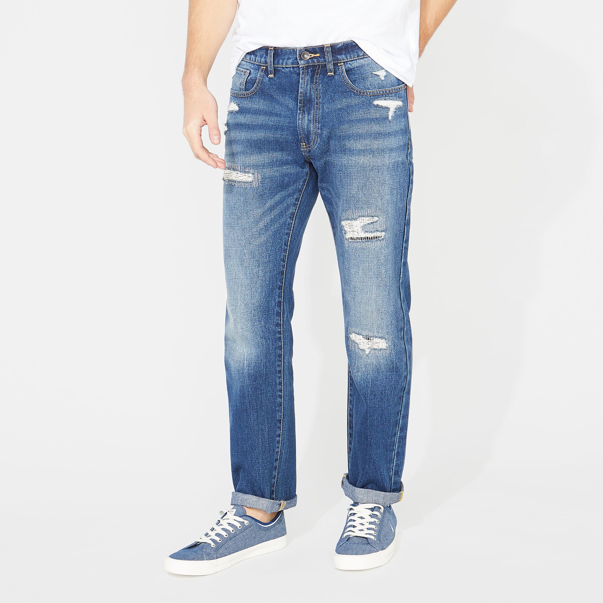 NAUTICA JEANS CO. RELAXED FIT DENIM,Aqua,large