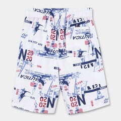 TODDLER BOYS' SAYLOR NAUTICAL PRINTED SWIM TRUNKS (2T-4T),Antique White Wash,large