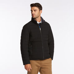 BIG & TALL STRETCH REVERSIBLE PUFFER,Black,large