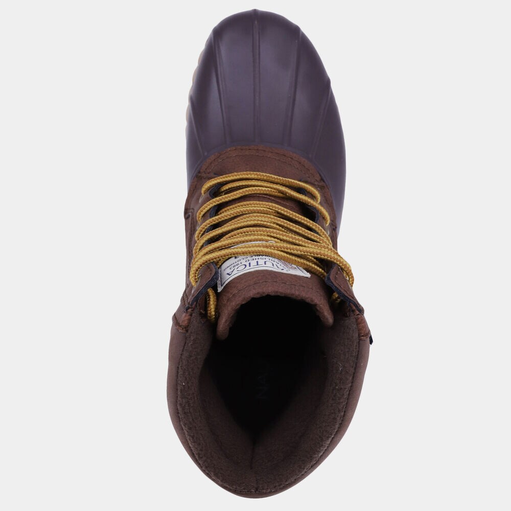Lace-Up Duck Boot,Brown Stone,large