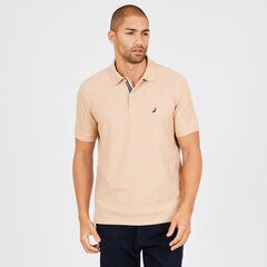 BIG & TALL STRETCH MESH POLO,Matte Dark Tortoise,large