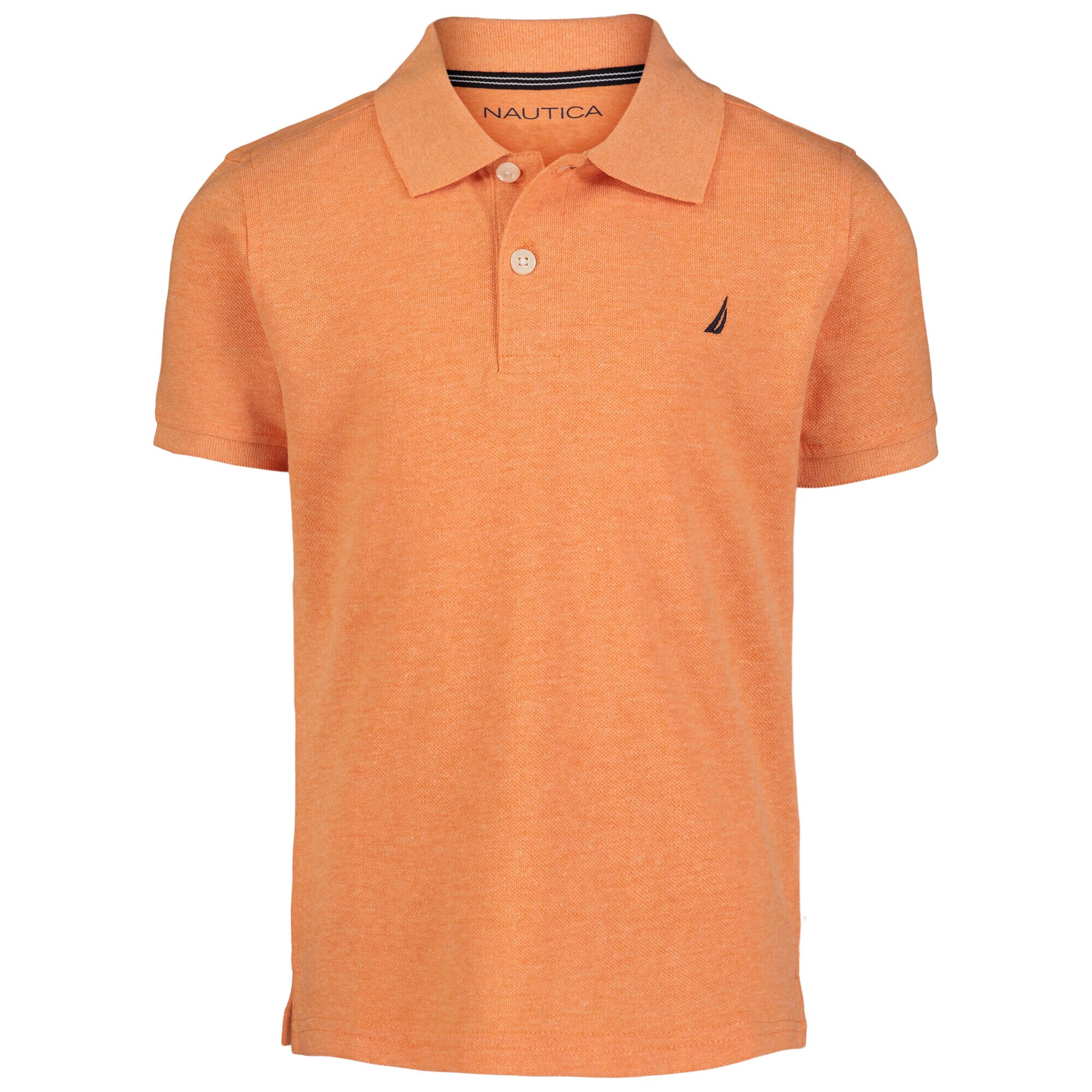 Little Boys' Heather Polo (2T-7),Orange Sunset,large