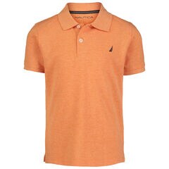 Little Boys' Heather Polo (2T-7),Orange Sunset,large