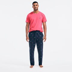 BRAND ICON PRINT PAJAMA SET,Riggin Red,large