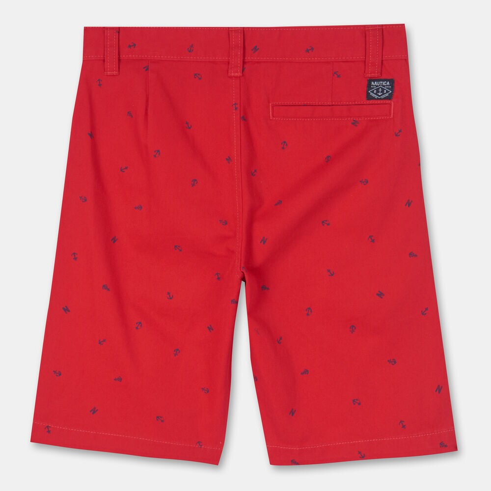 BOYS' TATE NAUTICAL PRINTED SHORTS (8-20),Melonberry,large