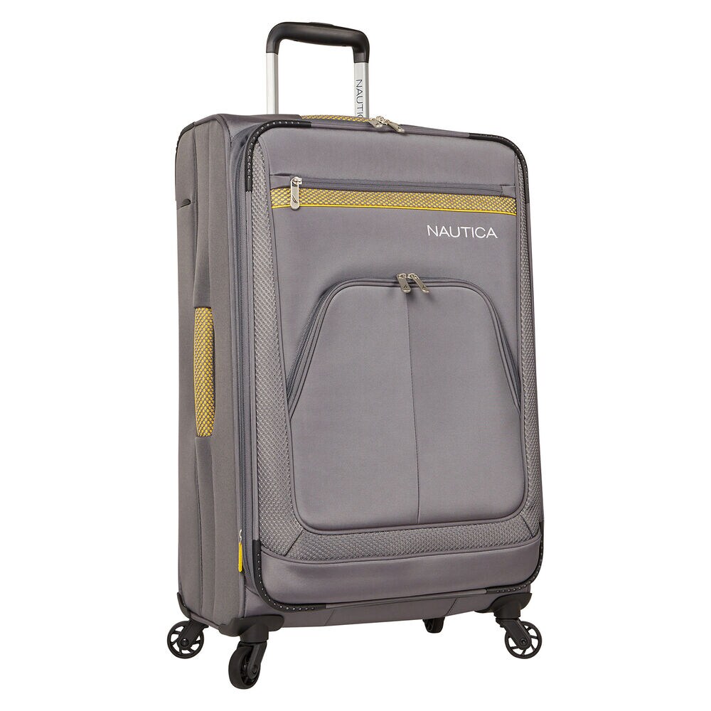 Brooklyn Bay 25" Expandable Spinner Luggage,Grey Heather,large