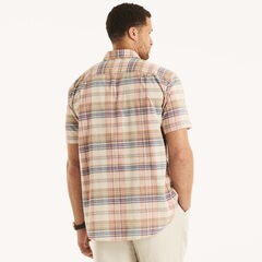 Big & Tall Nautica Jeans Co. Madras Plaid Short-Sleeve Shirt,Pink Clay,large