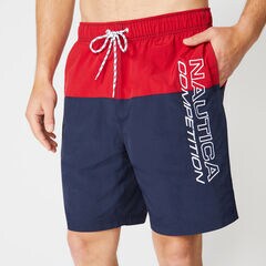 8" COMPETITION COLORBLOCK QUICK-DRY SWIM,Nautica Red,large