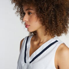 SLEEVELESS POPLIN TOP,Bright White,large