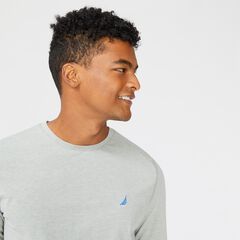 BRAND ICON LONG SLEEVE SLEEP TOP,Grey Heather,large