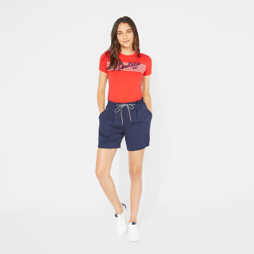 CLASSIC FIT STRIPE GRAPHIC TEE,Tomales Red,large