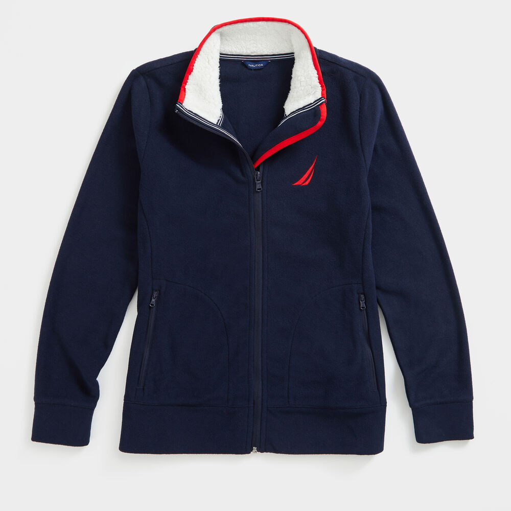NAUTEX BRAND ICON FLEECE,Stellar Blue Heather,large