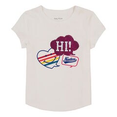 Girls' Hi Nautica T-Shirt (7-16),Antique White Wash,large