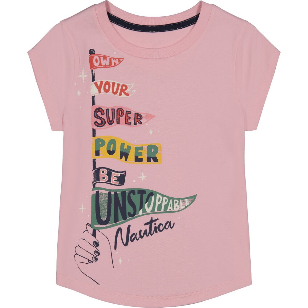 LITTLE GIRLS' BE UNSTOPPABLE GRAPHIC T-SHIRT (4-7),Zinfandel,large