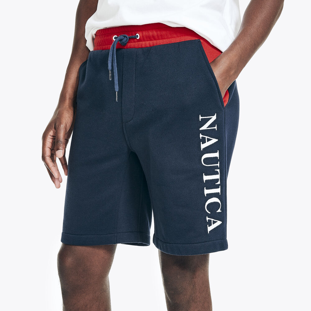 REISSUE SUSTAINABLY CRAFTED 9" COLORBLOCK SHORT,Navy,large