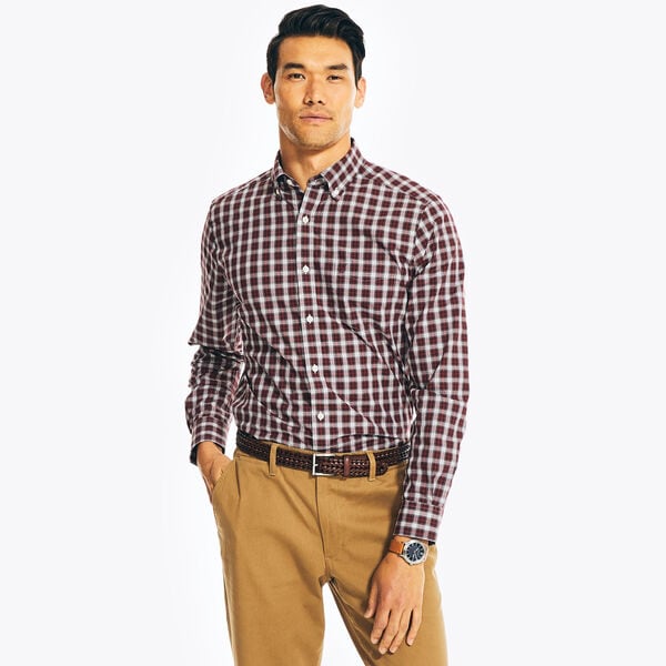 Classic Fit Wrinkle-Resistant Plaid Shirt