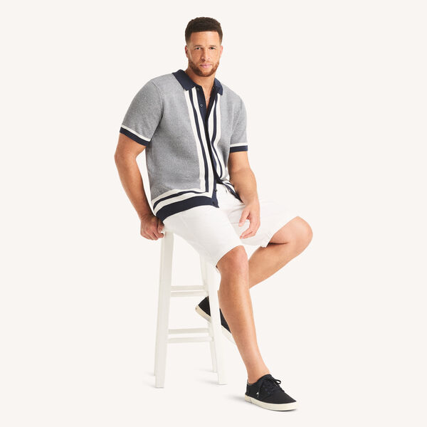 Big & Tall Classic Fit Jacquard Button-Front Polo