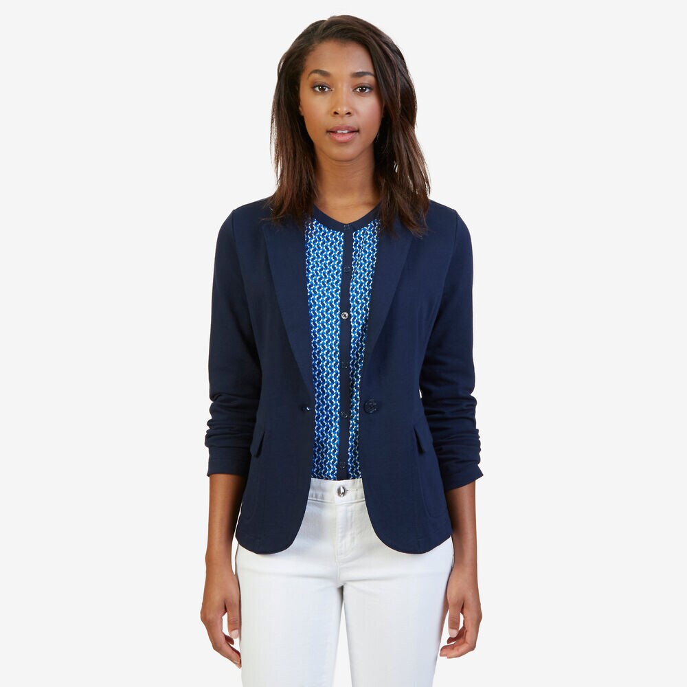 Knit Blazer,Stellar Blue Heather,large
