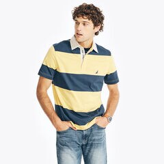 CLASSIC FIT RUGBY POLO SHIRT,Yellow,large