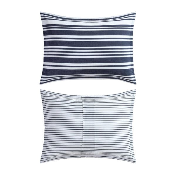 Coastline Stripe Blue Twin Duvet Cover Set
